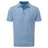 Footjoy Shadow Palm Print Pique Dove Grey