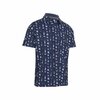 Callaway Herren Golf Polo Essentials Print in Peacoat