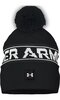 Under Armour Halftime Pom Beanie- Zwart Wit
