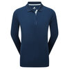 Footjoy ThermoSeries Langarm-Golfpolo Marine