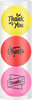 Golfballen Gift Set Thanks! 3 Ballen Gekleurd