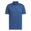 Adidas Ultimate CLSN Jacquard Heren Golfpolo Blauw Zwart
