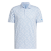 Adidas Ultimate CLSN Jacquard Heren Golfpolo Lichtblauw Blauw