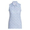 Adidas Ultimate365 Printed Climacool Dames Mouwloze Polo Lichtblauw