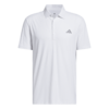 Adidas Ultimate365 Tour Deco Heren Golfpolo Wit Grijs