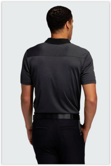 Adidas H.RDY Micro Stripe Polo Shirt Carbon Black