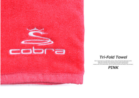 Cobra Tri Fold Golf Handtuch Pink