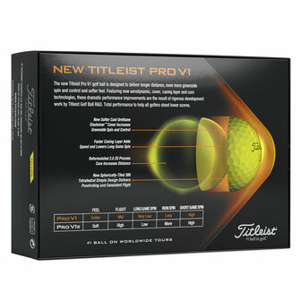 Titleist ProV1 Golfballen 2021 Geel