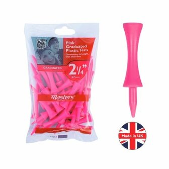 Masters Plastic Tees Graduated Pink 57mm