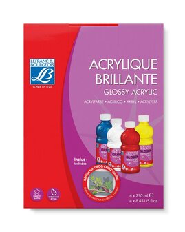 Lefranc&amp;Borgeois Acrylque Brillante 4-delige Verf Set