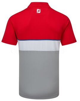 Golfpolo Heren Footjoy Colour Theory Rood Wit Blauw