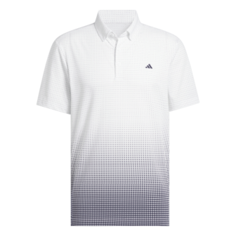 Adidas Heren Golfpolo Go To Rise Print Wit