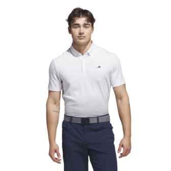Adidas Heren Golfpolo Go To Rise Print Wit
