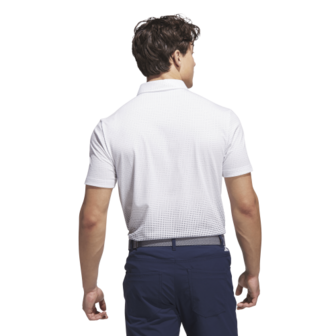 Adidas Heren Golfpolo Go To Rise Print Wit