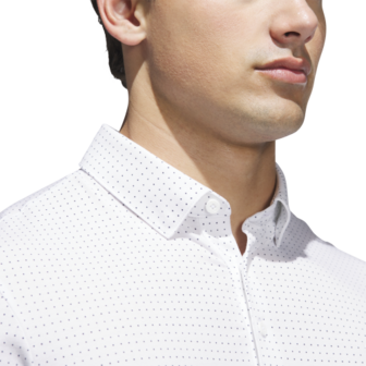 Adidas Heren Golfpolo Go To Rise Print Wit