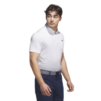 Adidas Heren Golfpolo Go To Rise Print Wit