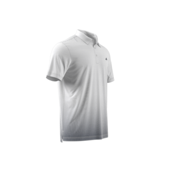Adidas Heren Golfpolo Go To Rise Print Wit