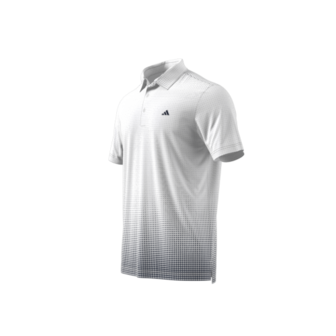 Adidas Heren Golfpolo Go To Rise Print Wit