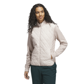 Adidas W Ultimate Quilted Dames Golfjas Beige