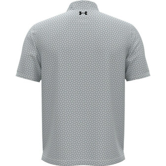 Under Armour T2G Printed-Polo Wit Halo Grijs