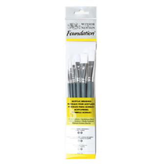 Winsor &amp; Newton Foundation Acryl- en Olieverf Penselen Set