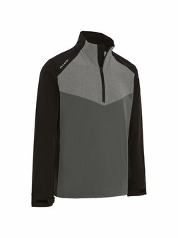 Callaway 1/2 Zip Heren Waterresistant Windproof Jacket Zwart Grijs
