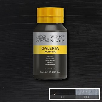 Galeria 337 Acrylverf Lamp Black 500ml