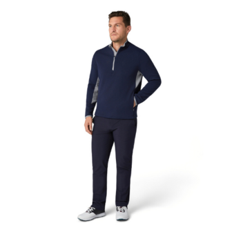 Callaway Blocked LS 1/4 Zip Pullover Peacoat Heren