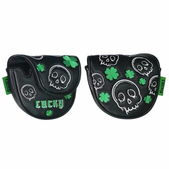 Legend Putter Mallet Headcover Lucky Zwart Groen