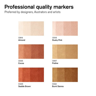 Winsor &amp; Newton Promarker Brush Skin Tones 6-Pack