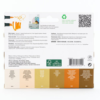 Winsor &amp; Newton Promarker Brush Skin Tones 6-Pack