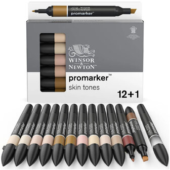 Winsor &amp; Newton Promarker Brush Skin Tones 12-Pack