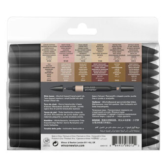 Winsor &amp; Newton Promarker Brush Skin Tones 12-Pack