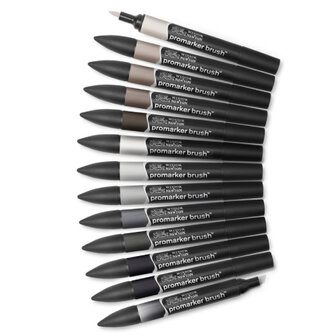 Winsor &amp; Newton Promarker Brush Neutral Tones 12-Pack
