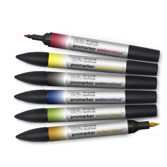 Winsor &amp; Newton Promarker Watercolour Basic Tones 6-Pack