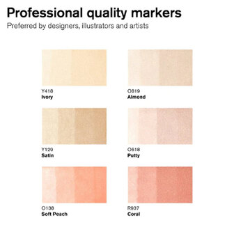 Winsor &amp; Newton Promarker Skin Tones 1 6-pack