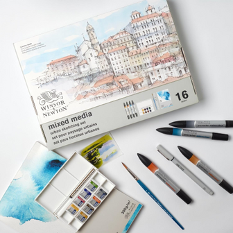 Winsor&amp;Newton Mixed Media Urban Sketching Set 16-Piece