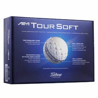 Titleist Tour Soft Alignment 360 Golfballen Wit 2025