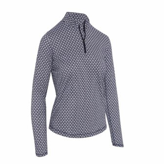 Callaway Premium  Scarf Geo Dames Midlayer Navy Wit