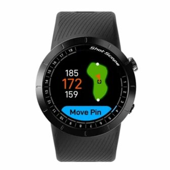 Shot Scope Premium GPS Golf Watch Incl. 16 Tags Black
