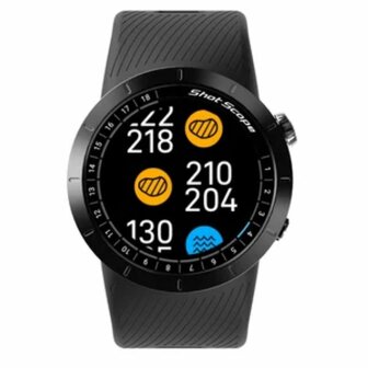 Shot Scope Premium GPS Golf Watch Incl. 16 Tags Black
