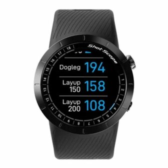 Shot Scope Premium GPS Golf Watch Incl. 16 Tags Black