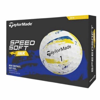 Taylormade Speed Soft USA Ink Golfballen Blauw Geel