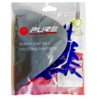 Pure4Golf 30 Plastic Step Tees Blauw 37mm