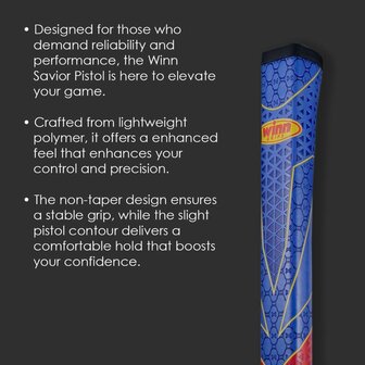 Winn Putter Grip Savier Pistol Lite Rood Geel