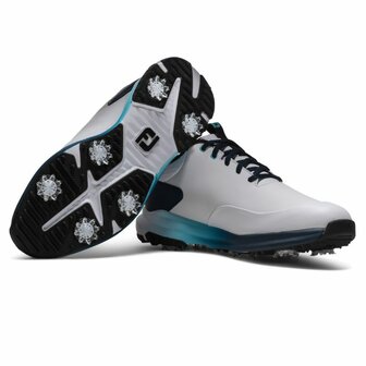Footjoy Heren Golfschoenen Tour Rival Wit Navy Blauw