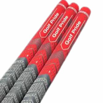 Golf Pride New Decade MultiCompound Plus4 Golfgrips Rood Grijs