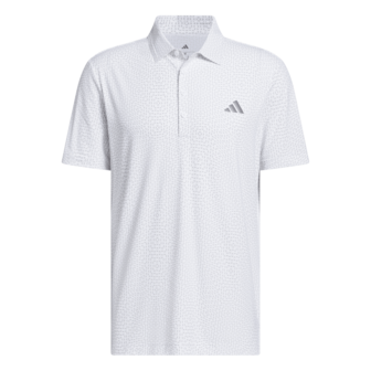 Adidas Ultimate365 Tour Deco Heren Golfpolo Wit Grijs