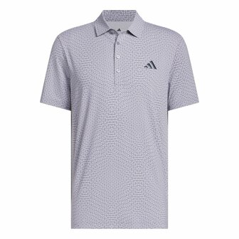 Adidas Ultimate365 Tour Deco Heren Golfpolo Slate Grijs