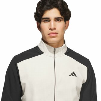 Adidas Ultimate365 Wind Volledige Ritssluiting Heren Golfsweater Aluminium Zwart